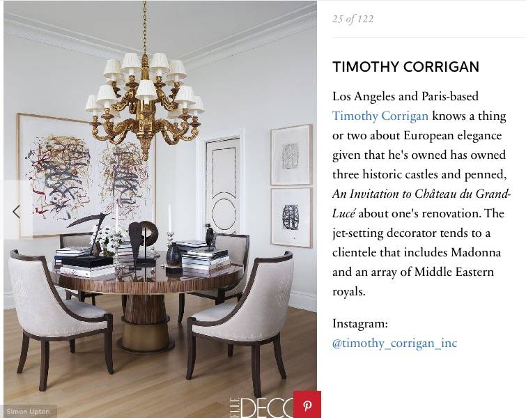 Elle Decor A List Timothy Corrigan